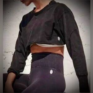 Free People Black Crop Top NWT